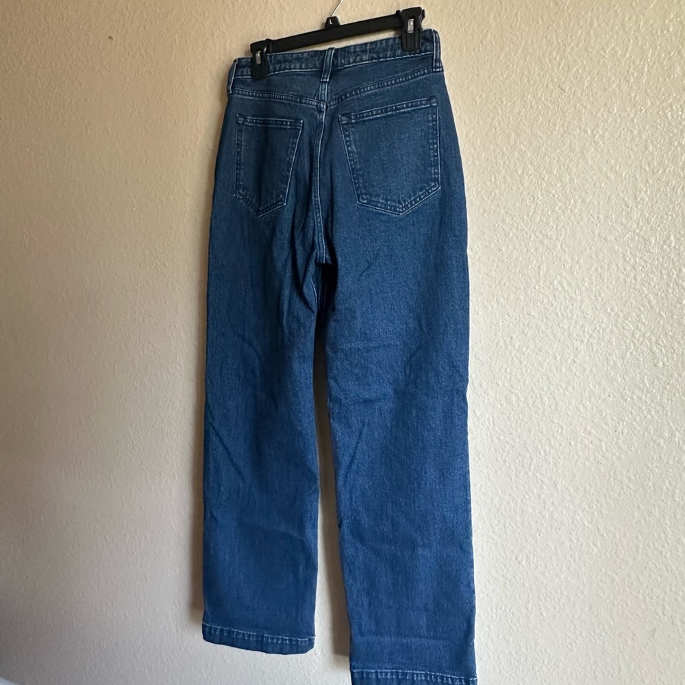 Abercrombie & Fitch Dark Blue 90s Relaxed Jean High Rise Curve Love